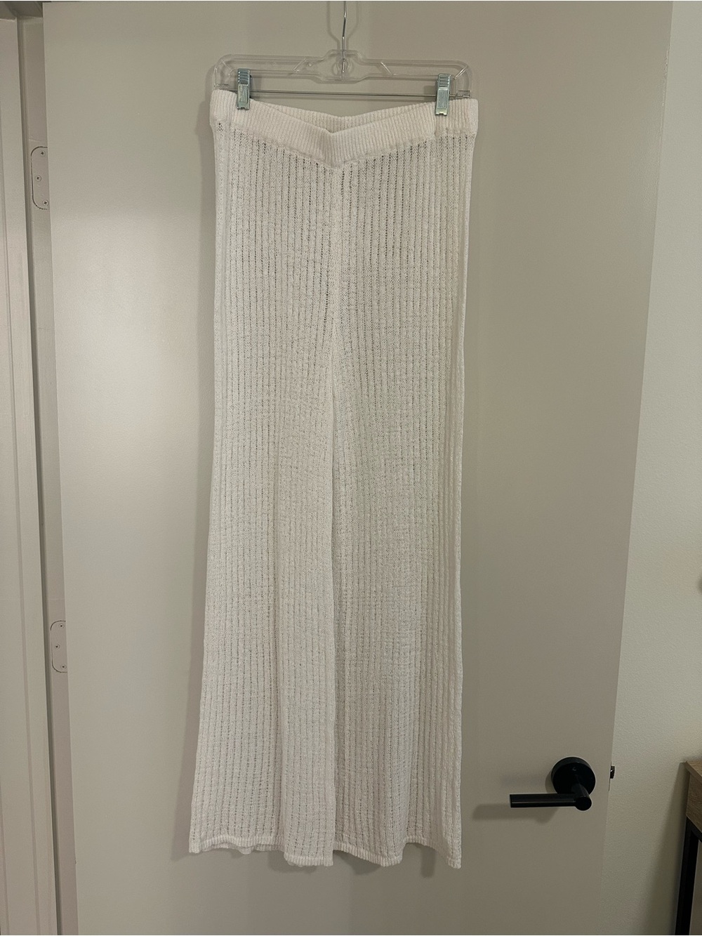 Shade & Shore white Knit pants - swimsuit cover up